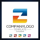 z标志LOGO设计z字母标识矢量下载